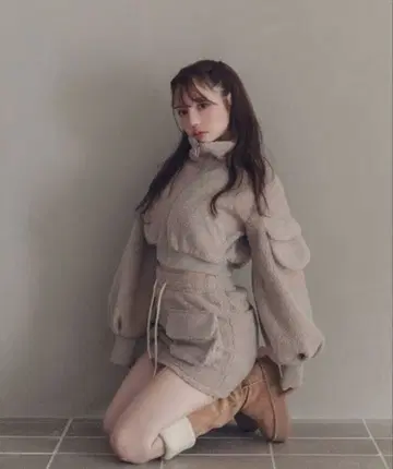 Miffy boa jacket Miffy boa mini skirt