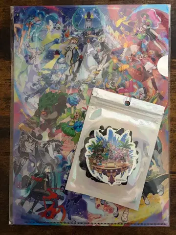 포켓몬 하츠네 미쿠 콜라보 클리어 파일 & 스티커 세트 미개봉 새상품