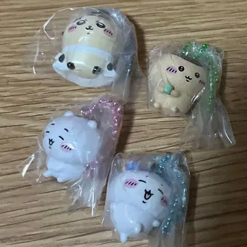 치이카와(먼작귀) 마스코트 부착 비스킷 4종 세트