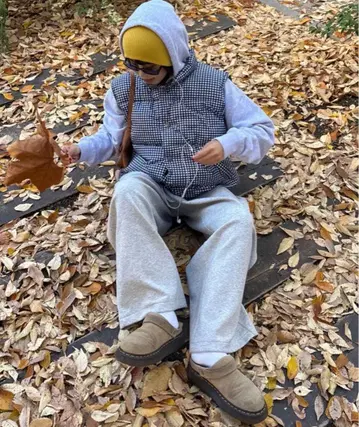 CIAOPANIC TYPY [ UNISEX ] 깅엄 체크 충전솜 베스트