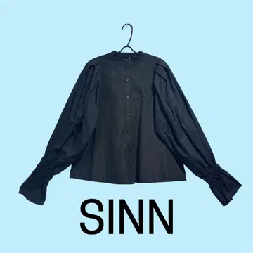 [ 미사용 새상품 택 포함 ] SINN 벌룬 슬리브 블라우스 블랙