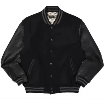 J.S.B. 모노그램 로고 바시티 재킷 M