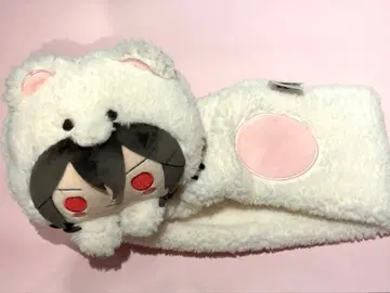 앙스타 사쿠마 레이 화이트 베어 머플러 고백 풍선