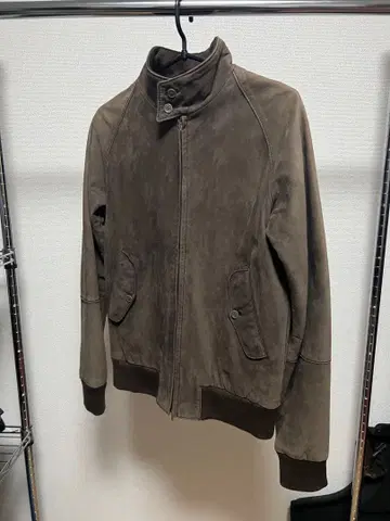 Denime 브라운 가죽 싱글 라이더 자켓