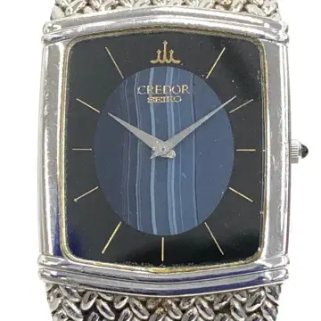 Credor 쿼츠 손목시계 블랙/블루 작동품