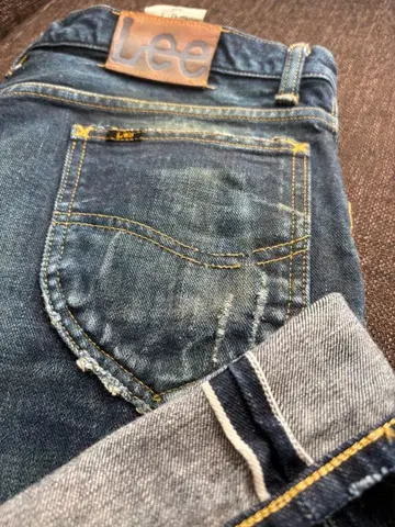 Lee 리 101B 19101 센터 빨간색 택 가공 데님 팬츠 W34