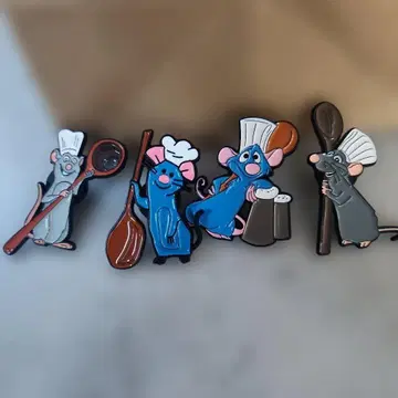 라따뚜이 라따뚜이 셰프 핀 배지 4개 세트 최종 가격 인하