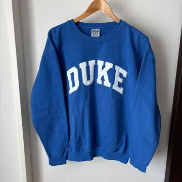 DUKE 대학 칼리지 로고 맨투맨 듀크 대학 블루