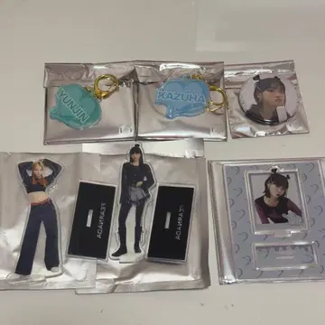 르세라핌 아크릴 스탠드 키링 캔뱃지 세트