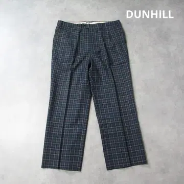dunhill / 1990s 와이드 테이퍼드 체크 슬랙스 팬츠