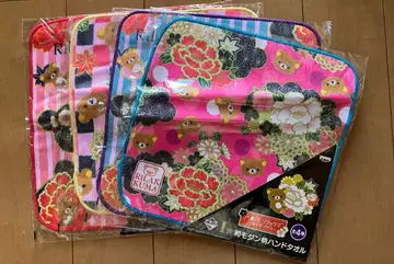 리락쿠마 재패니즈 모던 패턴 핸드 타월 4종 새상품 [ 익명 배송 ]