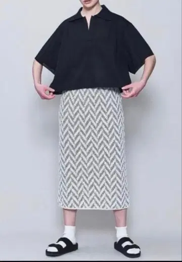 6(ROKU) 루프 자카드 스커트