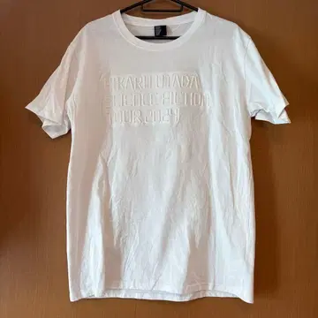우타다 히카루 투어 T셔츠 화이트 XL (USED 제품)