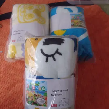 모여봐요 동물의 숲 유니클로 담요 세트