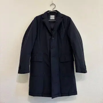 ASPESI 네이비 싱글 체스터 다운 코트