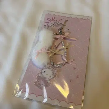 헬로키티 퍼 스트랩 화이트 고양이 발레리나