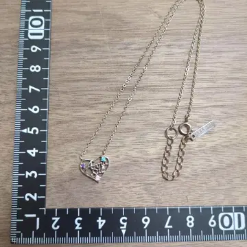 ANNA SUI 안나수이 목걸이 하트 로고 실버 스톤 3개 포함