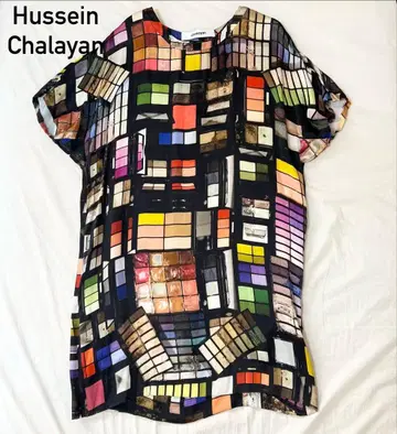[ Hussein Chalayan ] 후세인 샬라얀 올 패턴 원피스 반팔
