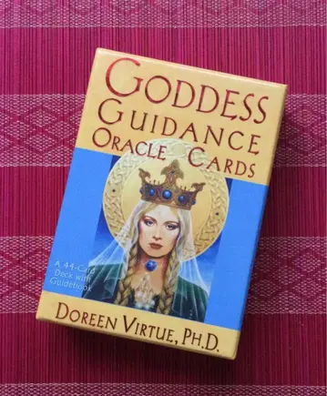 일본어 설명서 포함 금테 카드 여신의 가이드 오라클 카드