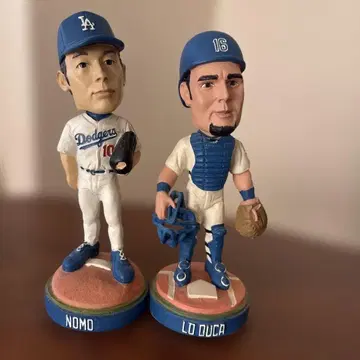 LA 다저스 노모 투수와 로 듀카 포수의 배터리 보블헤드