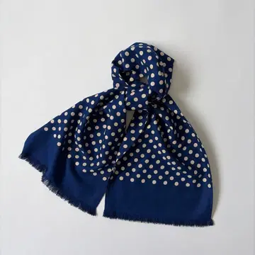 빈티지 잉글랜드제 TOOTAL 스카프 도트 ~70s