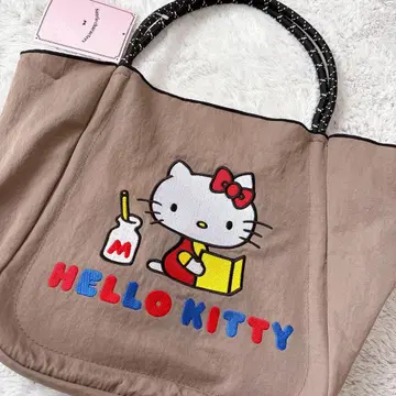 새상품 키티 토트 에코백 자수 산리오 대용량 탁한 색상 시마무라
