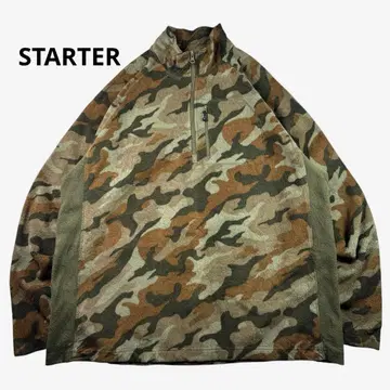 STARTER 스타터 카모플라쥬 하프 지퍼 플리스 풀오버 XL