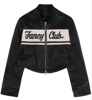 Fancy Club 바이크 크롭 가죽 자켓