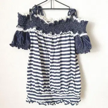 LIZLISA Tralala 마린 오프숄더 상의