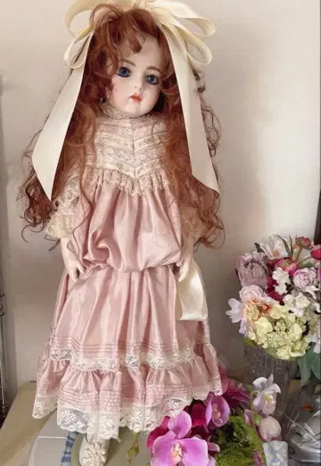 빅토리아 스타일 인형 앤티크 인형 비스크 인형