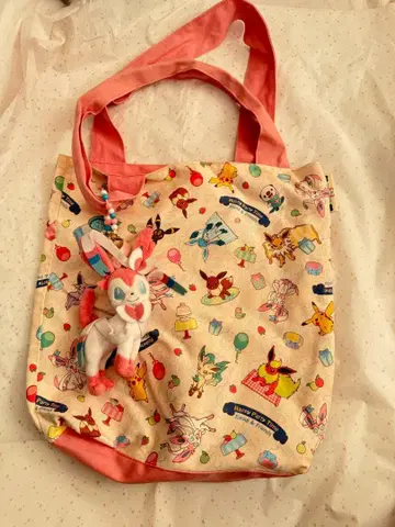 해피 파티 타임 토트백 님피아 마스코트 포함