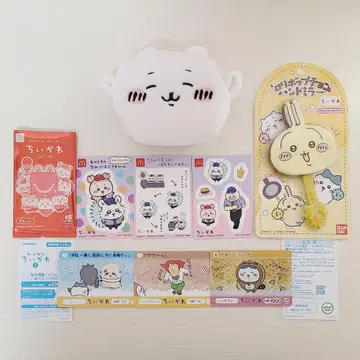 새상품 치이카와 로리팝 초코 핸드미러 토끼 하치와레 모몽가