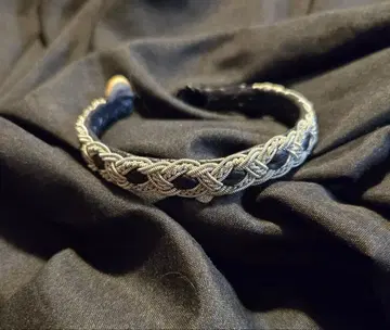 미사용품 마리아 루도만 서미 팔찌 블랙 x 실버