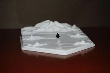 니힐리스트 펭귄 디오라마 미니어처 펭귄과 설산의 미니어처