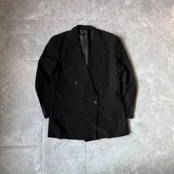 빈티지 블랙 더블 브레스트 자켓 영국 트레디셔널