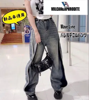 새상품 VOLCAN&APHRODITE Wave Line 배럴 데님 팬츠