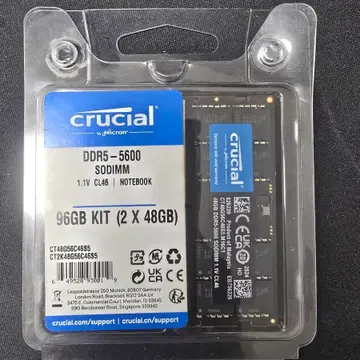 Crucial DDR5 5600 96GB (48GBx2)x2 노트북램 | 메모리/VGA | 번개장터