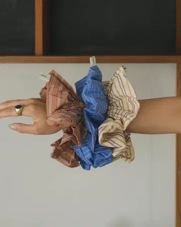 Ernie Palo 스크런치 brown 스트라이프