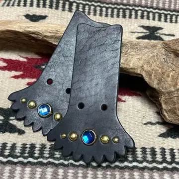 폴스텐 블루 유리 브라스 스터드 wesco 화이트