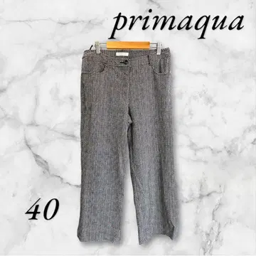 프리마쿠아 캐주얼 팬츠 올 패턴 앵클 기장 프론트 지퍼 포켓 포함