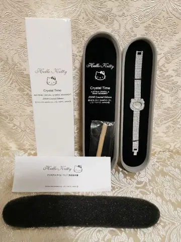 작동품 헬로키티 크리스탈 타임 2000 리미티드 에디션 키티