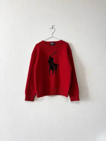 랄프 로렌 빅 포니 여성용 니트 빨간색 150