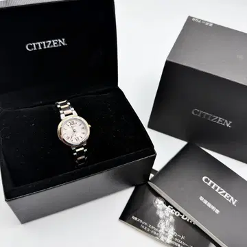 CITIZEN 시티즌 xC 에코 드라이브 전파 시계 핑크 골드 데이트