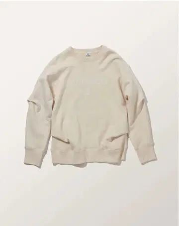 DU TANGO 듀탱고 프린트 턱 맨투맨 아이보리