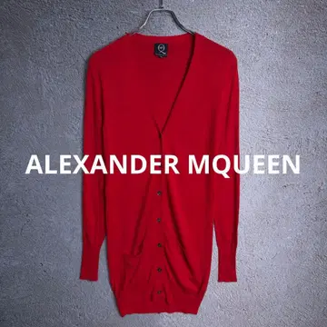 ALEXANDER MQUEEN V넥 롱 캐시미어 혼방 가디건 38