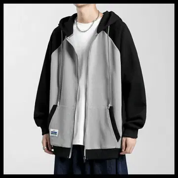 자켓 후드티 남성용 코트 가디건 블루종 캐주얼 후드 부착