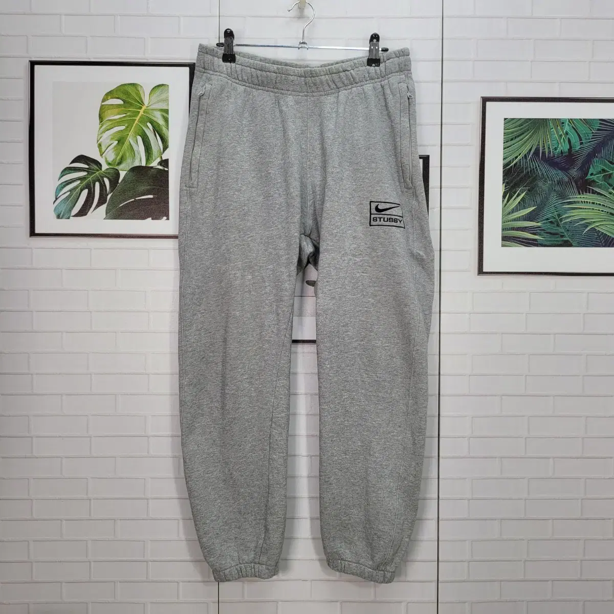 nike x stussy nrg br fleece pant gray