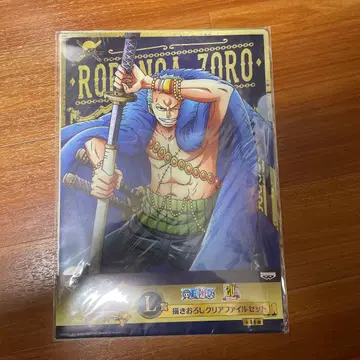 제일복권 원피스 20th L상 일러스트 클리어 파일 세트 조로 미호크