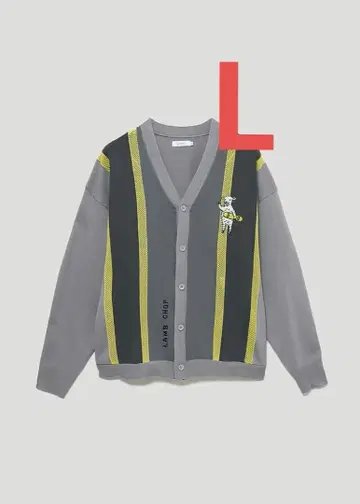 라무초프 스케이트 L 메쉬 스트라이프 니트 가디건 그라니프