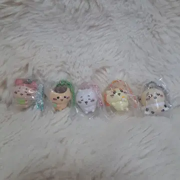 치이카와(먼작귀) 마스코트 부착 비스킷 5개 세트